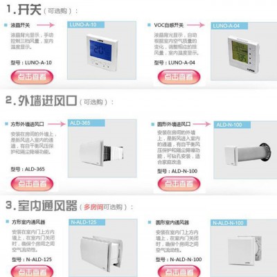 德国LUNOS朗适新风Skalar中央管道暗装新风机家用商用**保证