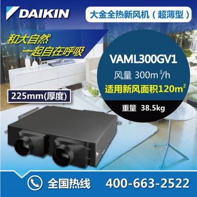 大金中央新风系统全热交换新风机超薄型VAML300GV1(3