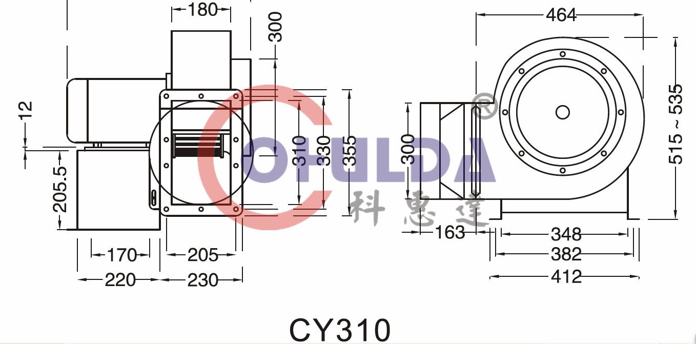 CY310尺寸图